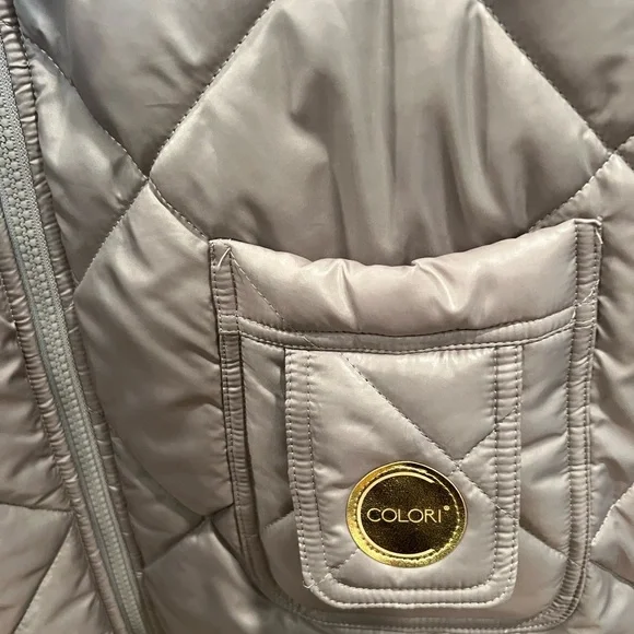 Colori Taupe Puffer Coat European Brand NEW - Picture 6 of 9